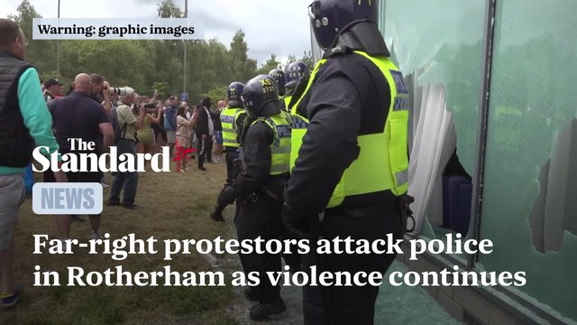 Far-Right Protesters Smash Windows At Migrant Hotel In Rotherham As Wave Of Weekend Unrest Continues