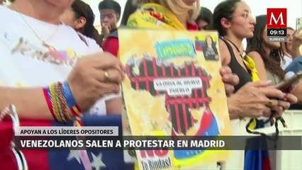 Venezolanos residentes en Madrid salen a protestar contra el régimen de Maduro