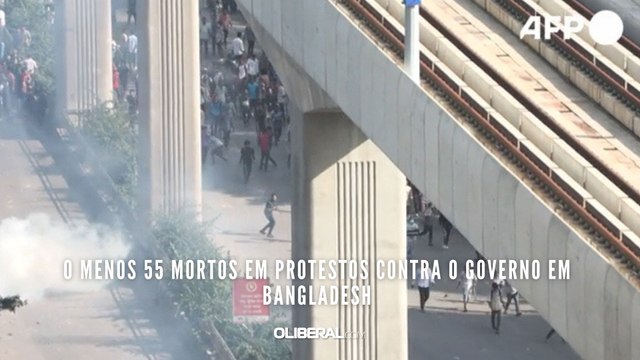 o menos 55 mortos em protestos contra o governo em Bangladesh