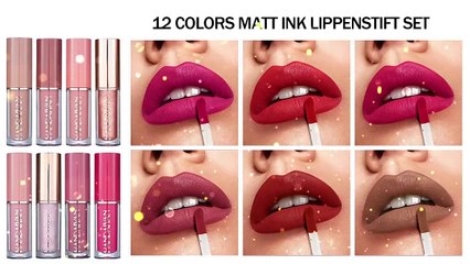 Lipstick Set of 12 | Matte Velvet Mini Liquid Lipstick Set #shorts