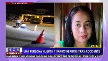 Carro arrolla a varias personas que caminaban en Tela dejando una mujer muerta y cuatro heridos