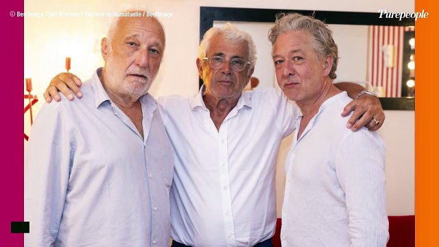 Dany Brillant avec sa femme Nathalie et leur fils de 14 ans Lino, Alexandre Brasseur avec sa femme Isabelle à Ramatuelle