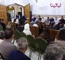 نجوم سوريا في عزاء الكاتب الفلسطيني حسن سامي يوسف