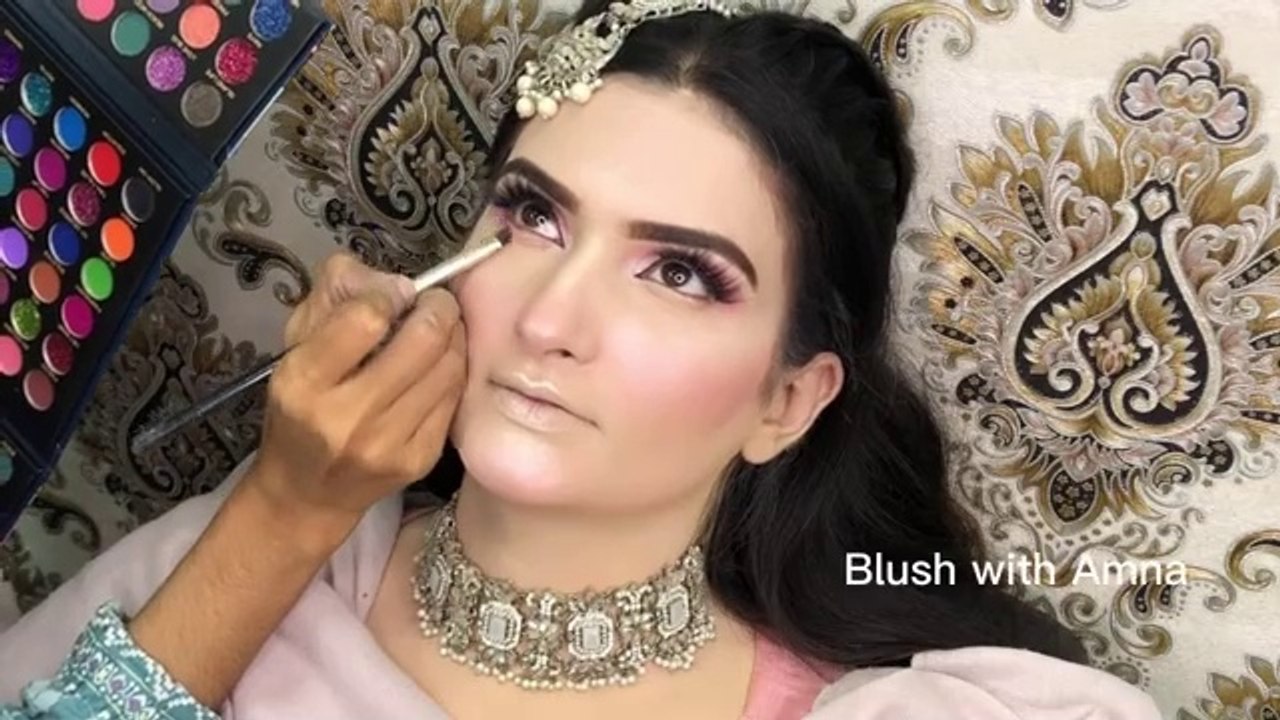 Easy Walima bridal look tutorial for beginners.