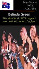 I Miss World 1972 I Belinda Green I Australia I #youtubeshorts I