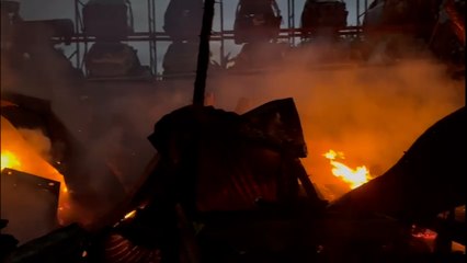 Incendio en mueblería