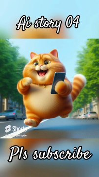 A ginger cat hardworking