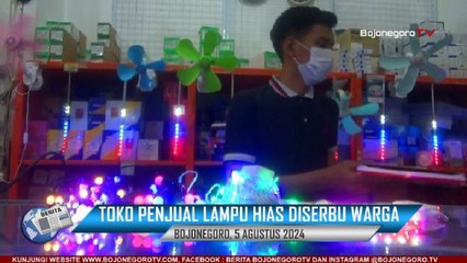 Jelang Hut RI ke 79 Toko Lampu Hias di Bojonegoro Diserbu Warga