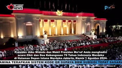 PRESIDEN JOKOWI DAN PARA MENTERI HADIRI ZIKIR DAN DOA KEBANGSAAN 79 TAHUN INDONESIA MERDEKA DI ISTANA MERDEKA