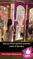 Sshura Khan spotted outside salon in Bandra
