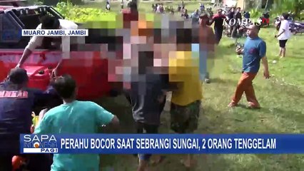 Perahu Bocor saat Sebrangi Sungai Batanghari, 2 Orang Tenggelam