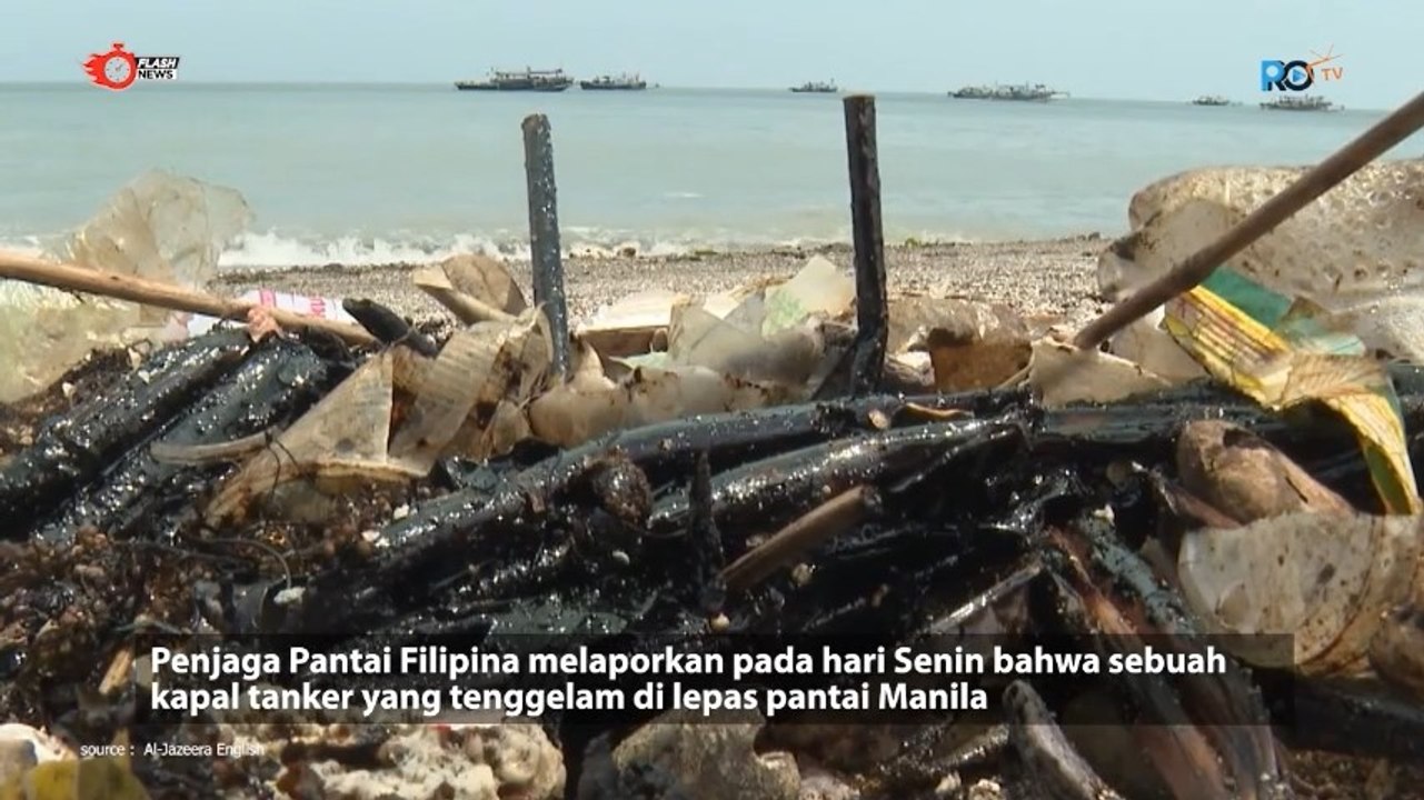 Kapal Tanker Tenggelam Akibatkan Kebocoran Minyak di Lepas Pantai Manila