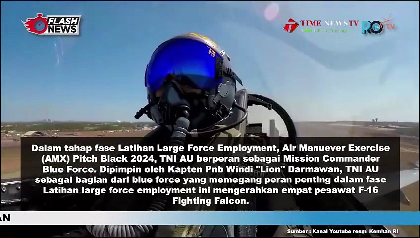 TNI AU BERPERAN SEBAGAI MISSION COMMANDER BLUE FORCE DALAM PITCH BLACK 2024