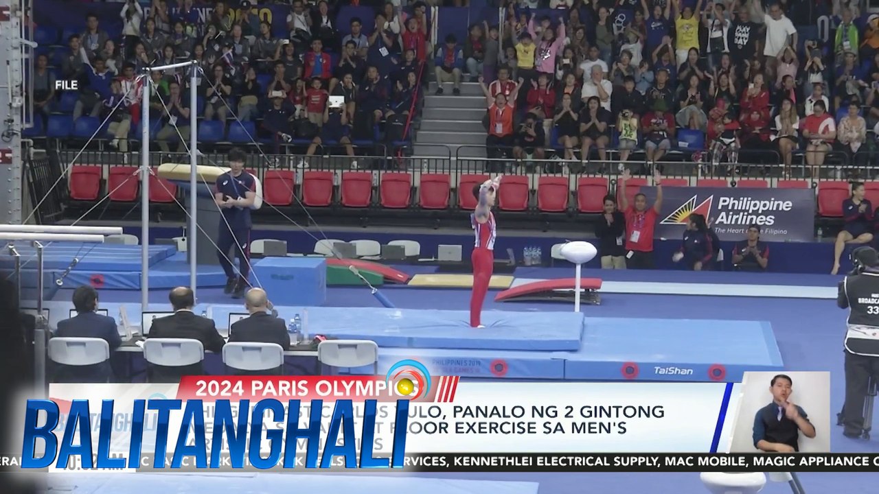 PHL Gymnast Carlos Yulo, panalo ng 2 gintong medalya sa Vault at Floor Exercise sa Men's Artistic Gymnastics | Balitanghali