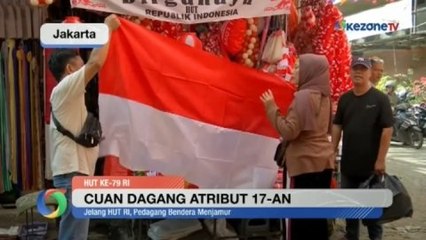 Jelang HUT ke-79 Republik Indonesia, Pedagang Bendera Mulai Menjamur