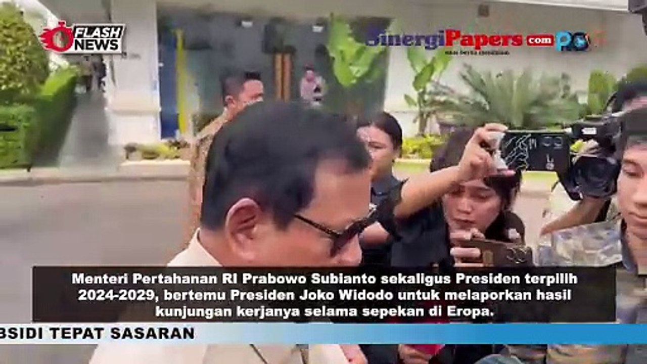 Temui Presiden Jokowi, Prabowo Laporkan Hasil Kunjungan Di Eropa