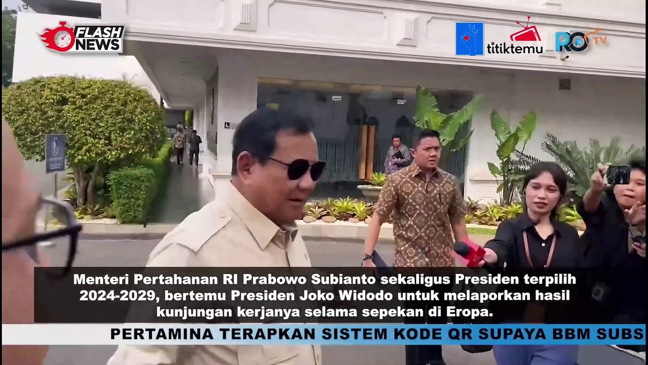 Temui Presiden Jokowi, Prabowo Laporkan Hasil Kunjungannya Di Eropa