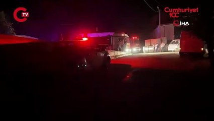 Yangına müdahale eden itfaiye ekiplerine saldırı