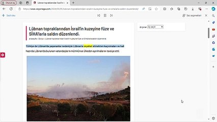 Lübnan topraklarından İsrail’in kuzeyine füze ve SİHA’larla saldırı düzenlendi. I Cesur Haber -   Gökhan Gülmez