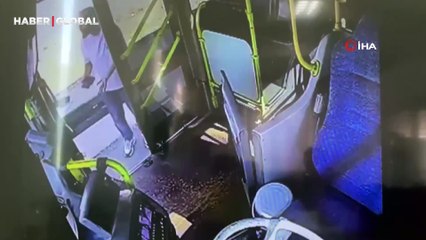 Halk otobüsü şoförünü tokatladı, kontak anahtarını alıp kaçtı