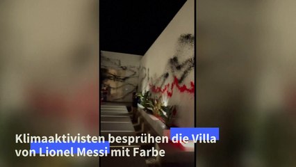Klimaaktivisten besprühen Messi-Villa auf Ibiza mit Farbe