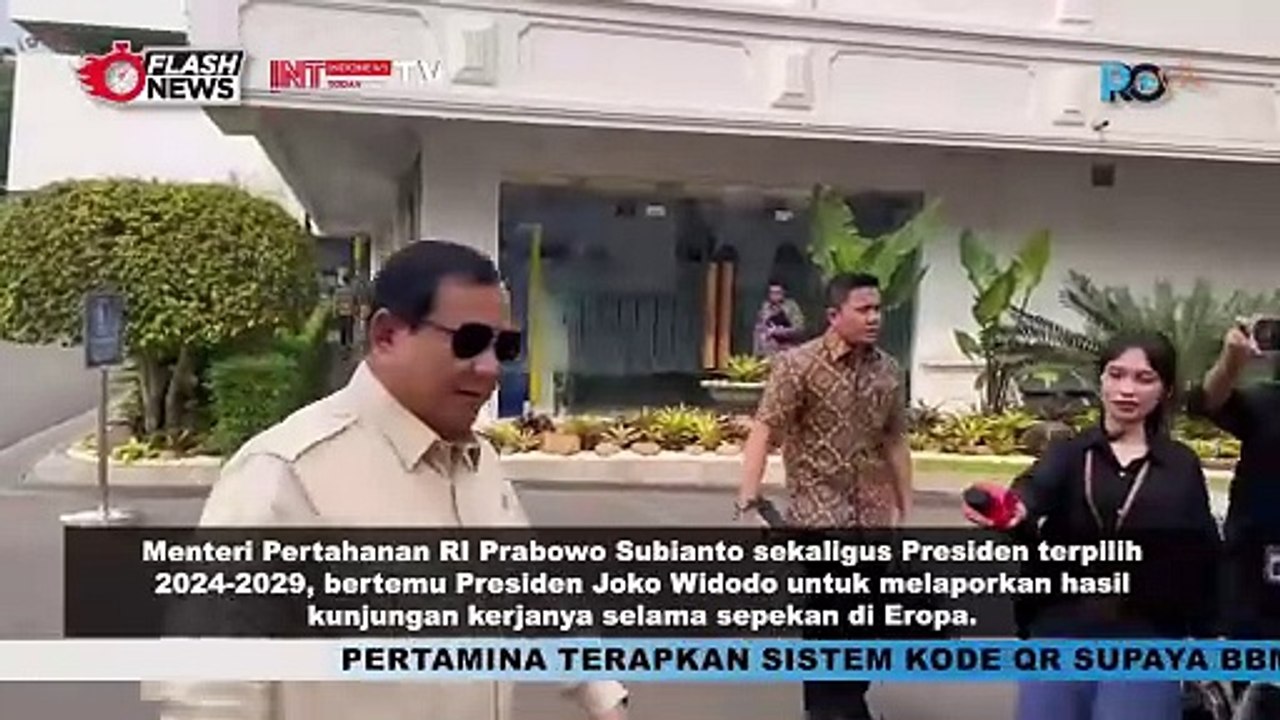 Temui Presiden Jokowi, Prabowo Laporkan Hasil Kunjungan di Eropa