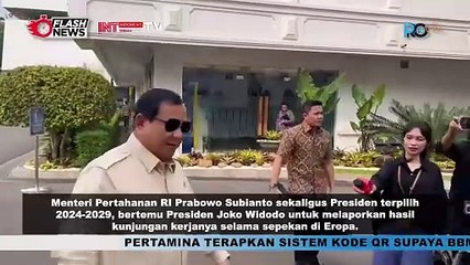 Temui Presiden Jokowi, Prabowo Laporkan Hasil Kunjungan di Eropa
