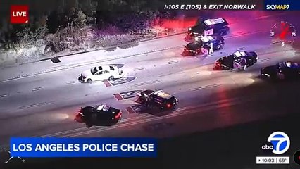 WILD CAR CHASE - LOS ANGELES CALIFORNIA - LAPD