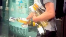 Riot thugs loot booze from Sainsbury's in Manchester