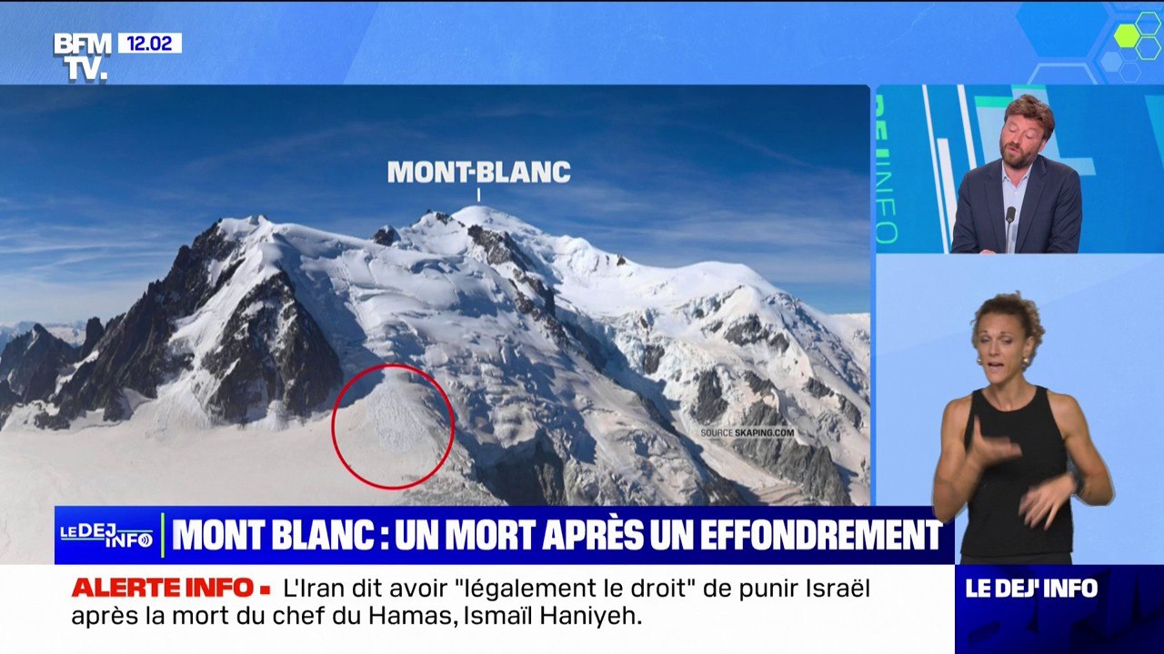 Avalanche mortelle au Mont Blanc: les images de l'accident captées par une webcam