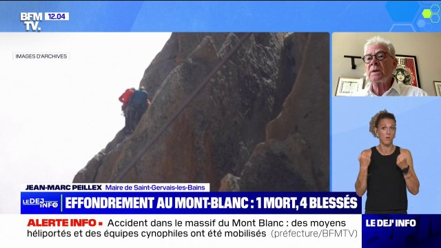 Avalanche mortelle au Mont Blanc: Faire un raccourci avec le réchauffement climatique serait de la mauvaise foi , assure Jean-Marc Peillex (maire de Saint-Gervais-les-Bains)