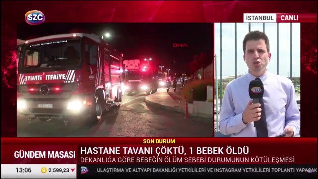 Hastane tavanı çöktü, 1 bebek öldü