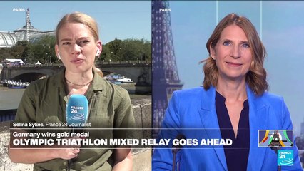 Germany wins Olympic mixed team relay triathlon amid water quality concerns