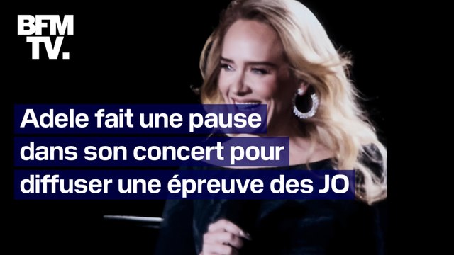 La chanteuse Adele interrompt son concert à Munich pour regarder une épreuve des JO