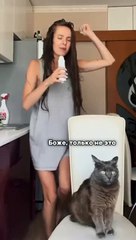 Son chat n'en peut plus de sa maitresse chanteuse