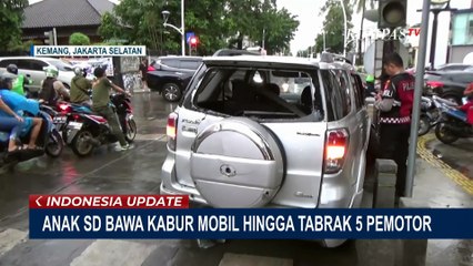 Anak SD Berumur 8 Tahun Bawa Kabur Mobil Hingga Tabrak 5 Pemotor
