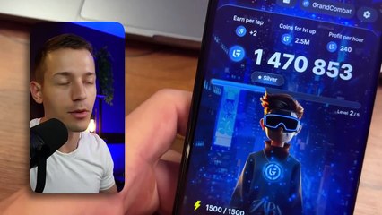 Get _1000 for Clicks in Tap2Earn Bot Grand Combat(720P_60FPS)