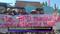 Datangi Kantor Desa Cantuk Banyuwangi, Ratusan Warga Menuntut Agar Ketua BPD Turun dari Jabatannya Ternyata Ini Alasannya