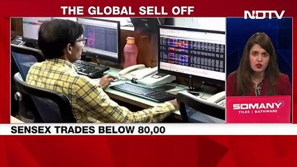 Sensex Today  Sensex Slides Over 1200 Nifty Falls 400 Points After Recession Fear In US_360p