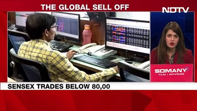 Sensex Today Sensex Slides Over 1200 Nifty Falls 400 Points After Recession Fear In US_360p