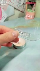ASMR to make flower hair pin from wastage material