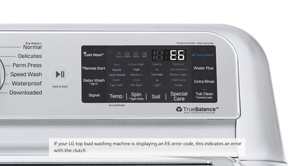 Explaining and Resolving an E6 Error Code on an LG Washing Machine - LG Jordan