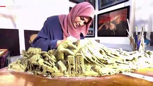 Middle Eastern Artist Depicts War in Gaza Through Harrowing Sculptures
