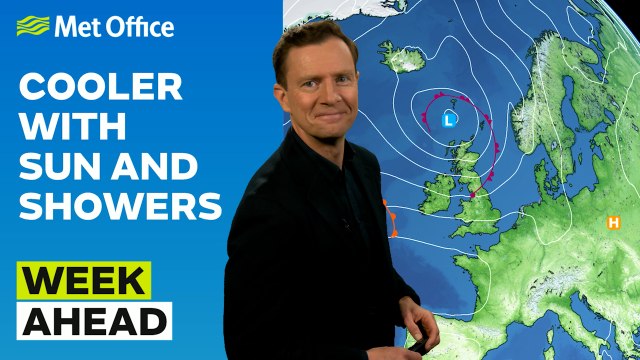 Week Ahead 05/08/2024 – Less hot, some sunshine and some showers – Met Office weather forecast UK