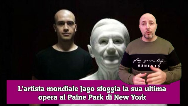 L'artista mondiale Jago sfoggia la sua ultima opera al Paine Park di New York