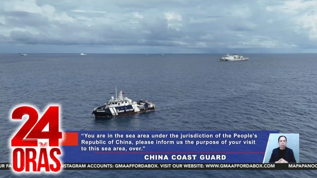 Pag-iikot ng BFAR at PCG sa Sabina Shoal at Pagasa, binantayan ng China Coast Guard | 24 Oras