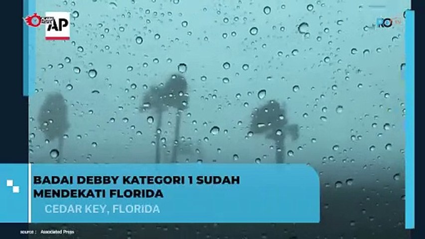 Badai Debby Kategori 1 Mendekati Florida