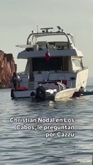 Fans encuentran a Christian Nodal en su yate en Los Cabos y le preguntan: ¿Y Cazzu ?