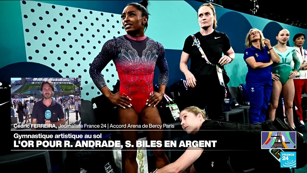 JO 2024 : Pas de quatrième médaille d'or pour Simone Biles en gymnastique, qui  remporte l'argent au sol