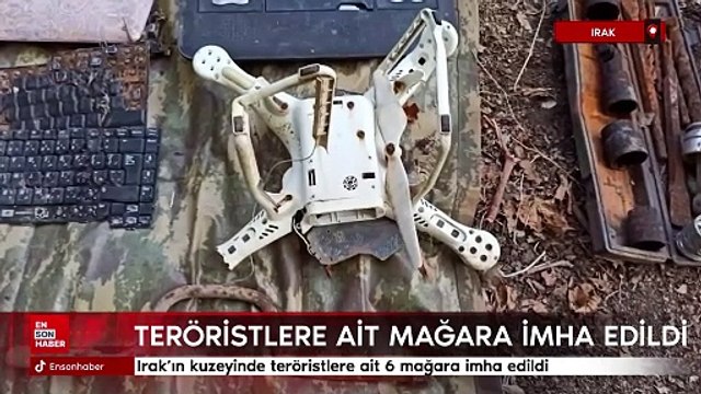Irak'ın kuzeyinde teröristlere ait 6 mağara imha edildi